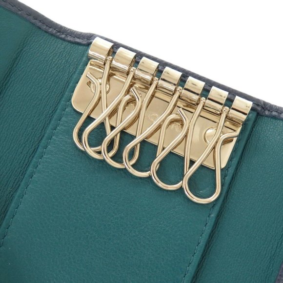 Bvlgari Men's Blue Leather 6-Key Case (1469) - Picture 7 of 11